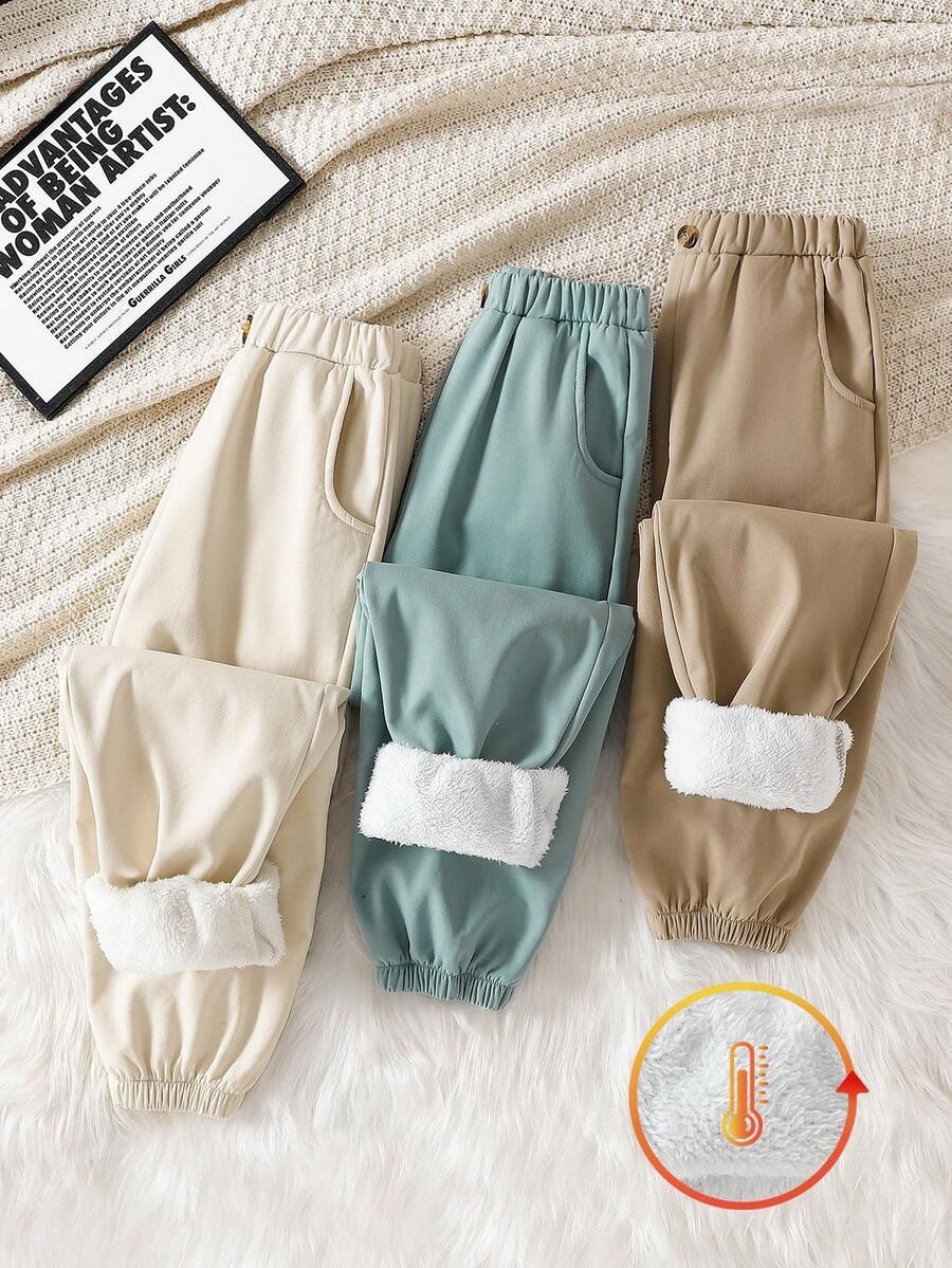 3pcs Tween Boys' Beige,Apricot,Coffee,Grey & Blue Sweatshirts,Warm Thermal Lined Casual Everyday Wear For School,Autumn/Winter,Christmas Fall - Multicolor - View 1