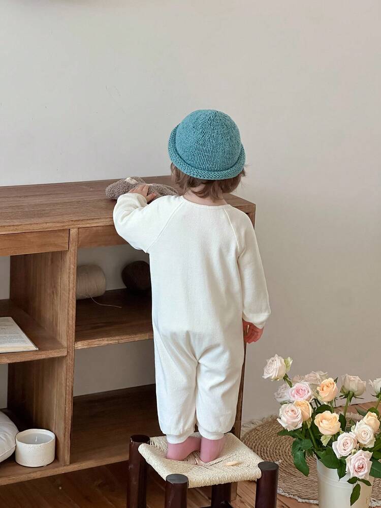Baby Girl Solid Color Casual Comfortable Romper