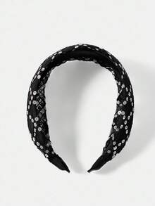 MOTF PREMIUM SCHWARZES MESH-PAILLETTEN BREITES HAARBAND - Schwarz - Übersicht 8