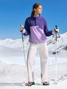 In My Nature Veste polaire femme de couleur violette, veste polyvalente