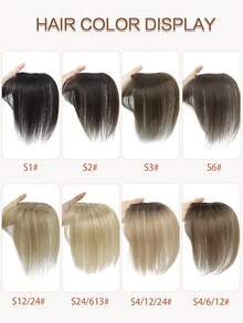 10 英寸女士髮飾真人發片適合頭髮稀疏女士 - S3 - 查看 10