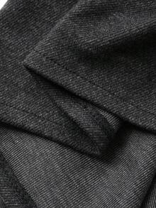 FRIFUL Damski szary top w jednolitym kolorze z paskiem w talii i długą spódnicą, elegancki dwuczęściowy garnitur, strój biznesowy na co dzień dla pań, jesień - Szary - Zobacz 8