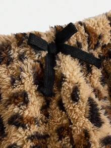 SHEIN Teen Girls Sweatshirt Set, Street Sports Casual Campus Leopard Print Pattern Pullover Sweatshirt And Leopard Print Pants/Spring/Autumn/Christmas,Holiday/Family Day/Happy New Year - Multicolor - View 12