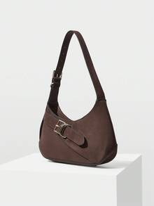 MOTF PREMIUM BUCKLE DECOR PU LEATHER SHOULDER BAG