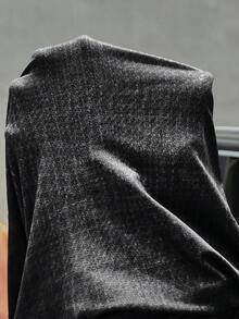 SHEIN EZwear Pantalones acampanados de efecto denim de talla grande y estilo informal