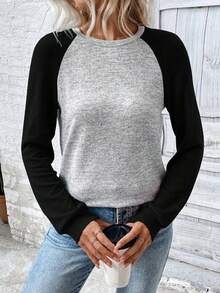 EMERY ROSE Áo nỉ chui đầu cổ tròn màu sắc đơn giản dành cho nữ - Nhiều màu - Xem 4