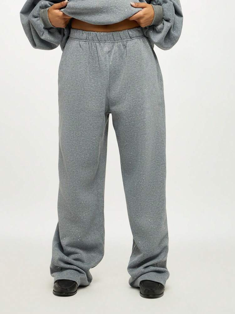 SUMWON WOMEN Sparkle Joggers With Drawstring Waist