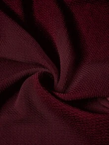 Ellevyn 女士优雅无袖修身中长连衣裙，适合夏季通勤 - 紫紅色 - 查看 7