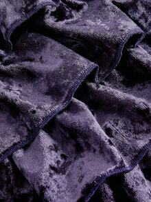 SHEIN MOD Women's Elastic Waist Layered Ruffle Hem Skirt Shorts,Fall Clothes For Women,Halloween Clothes,Nightmare Before Christmas,Ruffled Shorts