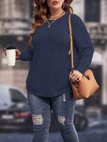 Vionelle Sweter typu pullover w jednolitym kolorze, plus size, jesień/zima