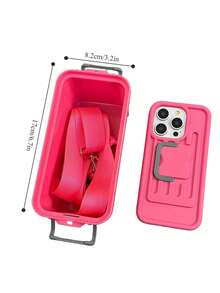 Zazumi 1PC  Phone Case Creative Storage Box Can Be Worn Across The Body For Outdoor Use, Plastic Material Is Lightweight. - Multicolor - View 15