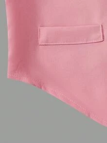 Sparklyn Fashionable Korean Style Elegant Sweet Elegant Women Single-Breasted High-End Vest Shirt + Pleated Skirt Casual 2 Pieces Set Fall Winter - Multicolor - View 4