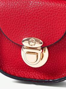 SHEIN SXY Mini Keychain Clip Holder, Portable Small Coin Purse, Earphone Case, Bag Decor - Red - View 5