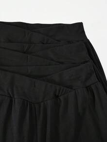 Sparklyn Conjunto de 3 pantalones deportivos informales y cómodos de moda para adolescentes, con diseño personalizado de cintura, corte de pierna acampanada, adecuado para interiores/exteriores, fiestas, deportes, viajes, escuela, transporte, cualquier ocasión, primavera/otoño/invierno - Negro - Ver 4