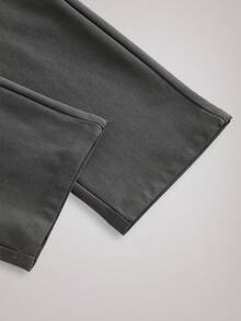 Officeau Men's Solid Color Diagonal Pocket Suit Pants, Formal Casual Pants, Men's Straight Business Slim Suit Pants, Suitable For Business, Weddings, And Travel, Formal Business, Fall, Winter, Old Money Men's Dress Pants Spring To Summer - Grey - View 6