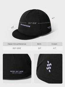 Built To Ride Sweat-Wicking Quick-Dry Lightweight Breathable Cycling Biking Cap Hat Gym Training Workout - Black - View 7
