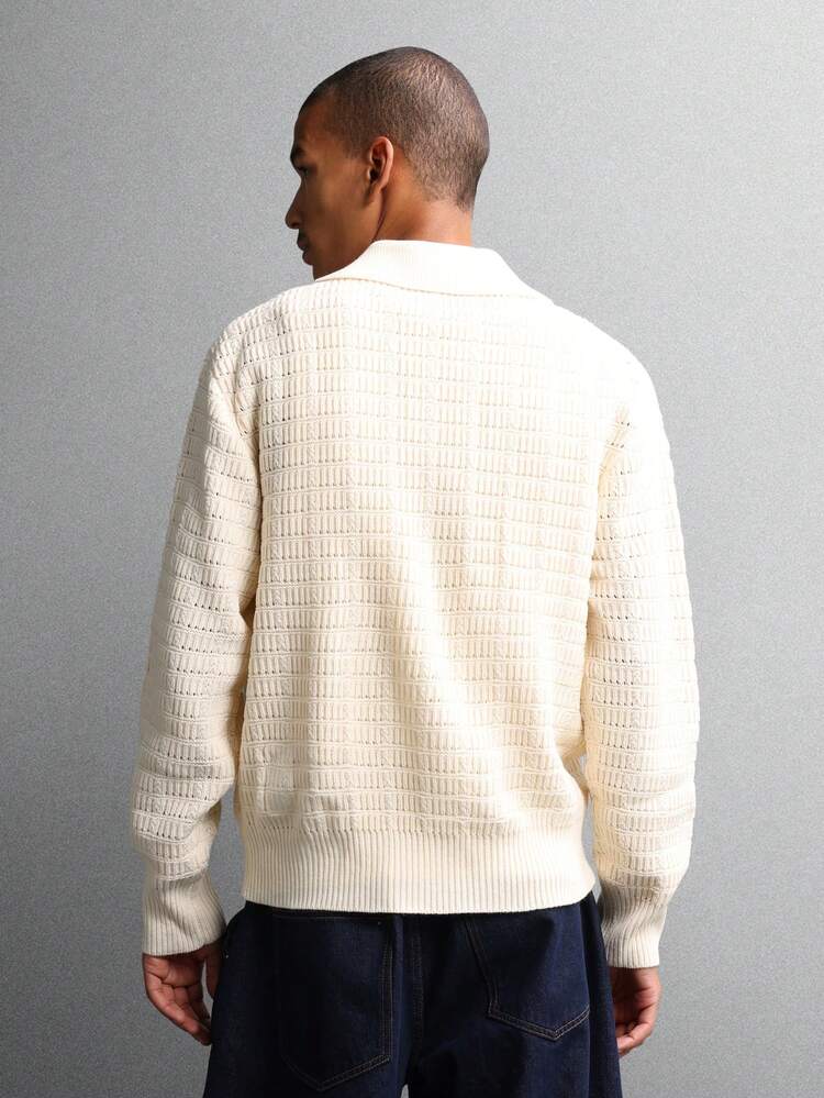 Crochet Pattern Button Down Cardigan With Ribbed Trim