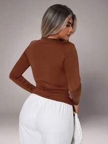 Xyvia Halloween Women T-Shirts Fall Cloth For Women - Brown - View 2