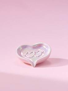 Zazumi 1 Buah Tempat Sabun Keramik Anti Selip Berbentuk Hati Warna Pink untuk Hari Valentine, Ulang Tahun, Pernikahan, Dekorasi Kamar Mandi Romantis, Ide Hadiah, Aksesori Rumah, Perlengkapan Mandi, Hadiah untuknya, Organizer Meja Rias - Berwarna merah muda - View 2