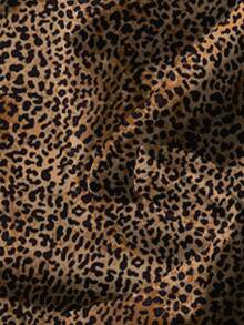 EMERY ROSE Koszula damska w dużym rozmiarze, codzienna, swobodna, wakacyjna, różowa, z dekoltem w serek, z krótkimi rękawami, w stylu wakacyjnym, z wzorem w panterkę, luźna, letnia odzież damska, wakacyjna odzież damska, letnia odzież damska, - Wielokolorowe - Zobacz 5