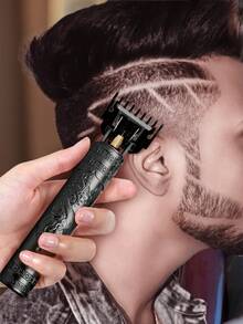 2pcs/Set Men's Hair Cutting And Trimming Combination Hair Clipper T9 Blade Electric Digital Display Hair Clipper Display Trimming Integrated Tool Kit Suitable For Home Use (There Is Also A Single Hair Clipper Option)