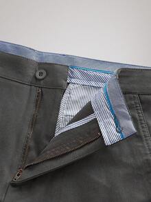 Officeau Men's Solid Color Diagonal Pocket Suit Pants, Formal Casual Pants, Men's Straight Business Slim Suit Pants, Suitable For Business, Weddings, And Travel, Formal Business, Fall, Winter, Old Money Men's Dress Pants Spring To Summer - Grey - View 3