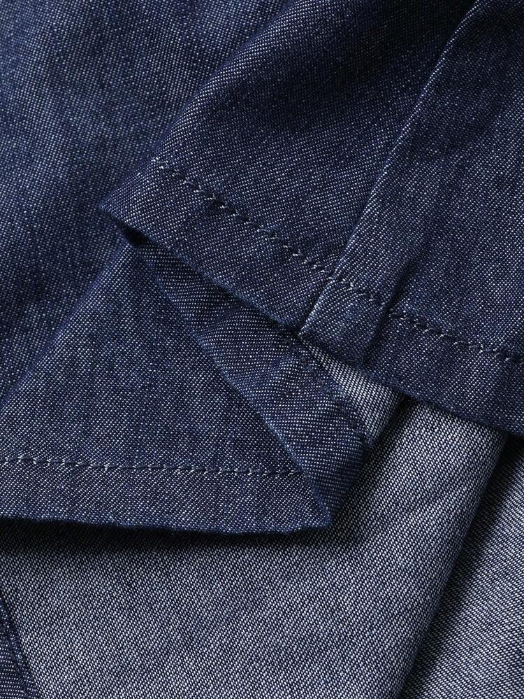 Women's Loose Casual V-Neck Denim Set, Autumn/Winter