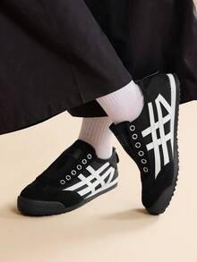 CUCCOO EASI 舒适平底女式休闲运动鞋，适合日常穿着 - 黑與白 - 查看 8