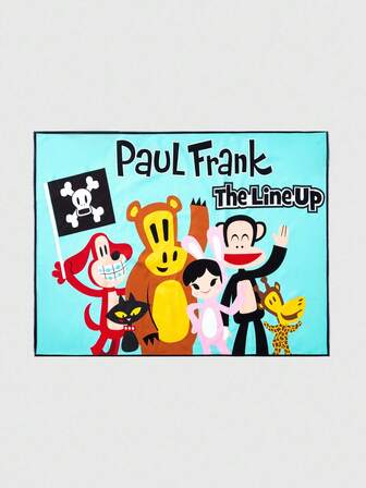 Paul Frank X ROMWE 1 Pezzo Tappezzeria da appendere a parete con grafica cartoni animati per camera da letto, decorazione parete per stanza da letto