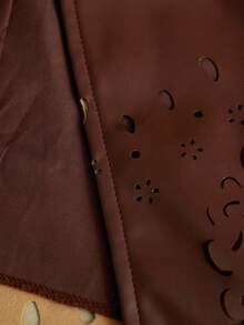 Aveloria Rosie Rochie de toamnă/iarnă, nouă, franceză, retro, vintage, PU, de înaltă calitate, cu guler, sacou, din piele, decorați cu cataramă în talie cu diamant, tiv decupat cu laser și legătură în talie, jachetă standard din piele pentru femei, ajustată