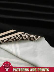 EMERY ROSE فستان زهري فضفاض بأكمام قصيرة وياقة طاقم مناسب للأحجام الكبيرة ، لأسلوب العطلات الصيفية السهل والبسيط - الأسود - مشاهدة 3