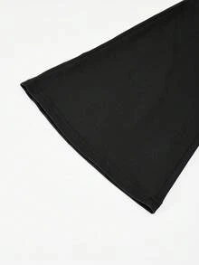 Sparklyn Conjunto de 3 pantalones deportivos informales y cómodos de moda para adolescentes, con diseño personalizado de cintura, corte de pierna acampanada, adecuado para interiores/exteriores, fiestas, deportes, viajes, escuela, transporte, cualquier ocasión, primavera/otoño/invierno - Negro - Ver 5