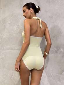 Swim Glamine 2025 Floral Print One-Piece Swimsuit, Elegant & Romantic For Beach Vacation - Multicolor - View 2