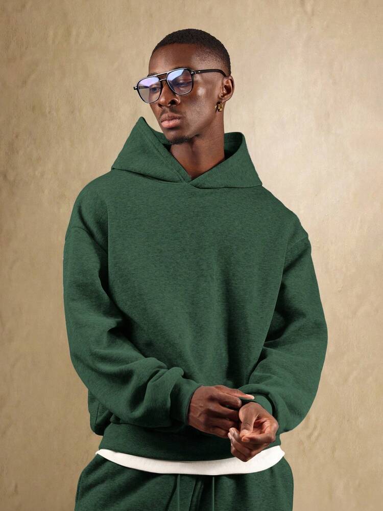 Essential Oversized Pullover Hoodie With Ribbed Hem And Cuffs