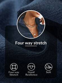 Flexra 女式长袖拉链短款修身牛仔夹克 - 深色水洗藍 - 查看 8