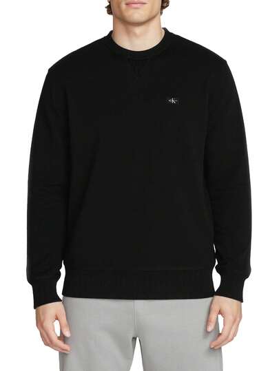 Calvin Klein Cotton Terry Badge Men's Sweatshirt Black