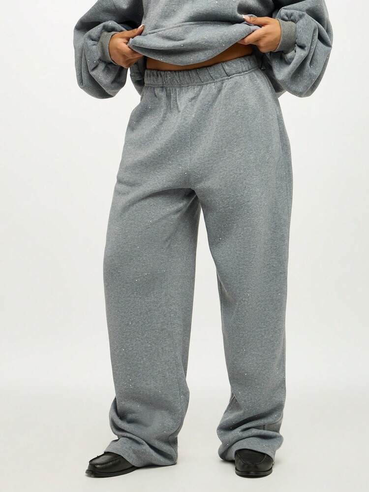 SUMWON WOMEN Sparkle Joggers With Drawstring Waist