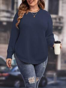 Vionelle Sweter typu pullover w jednolitym kolorze, plus size, jesień/zima