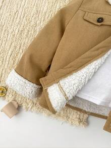 Loomiva 这款男童休闲日常百搭舒适保暖加厚拉链夹克，适合室内、户外滑雪、日常穿着、运动、玩耍、聚会、秋冬季节度假等场合。 - 卡其色 - 查看 8