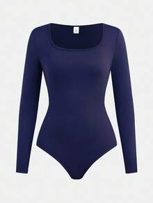 SHEIN Girlism 3pcs/Set Teen Girls' Black, Gray, Navy Crew Neck Solid Color Long Sleeve Snap Front Jumpsuit Romper Outfit, Buy 1 Get 2 Free Fall Winter - Navy Blue - View 10