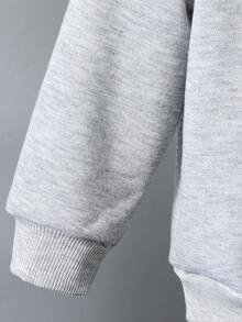 Baby/Kleinkind Jungen gepolsterte Weste mit Kapuze, kombiniert mit Kapuzenpullover und Freizeithose, weicher und angenehmer Stoff, geeignet für drinnen und Outdoor, Wintersaison - Verschiedenfarbig - Übersicht 7