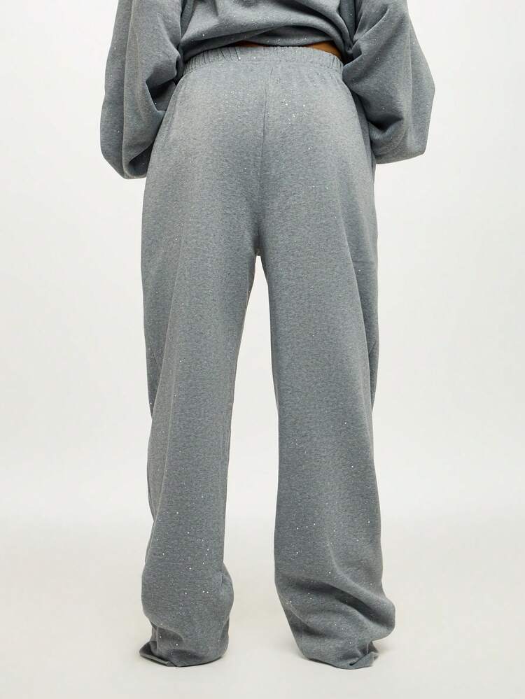 SUMWON WOMEN Sparkle Joggers With Drawstring Waist