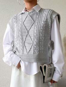 EURMUSE Damski kardigan z guzikami z przodu i złotym guzikiem