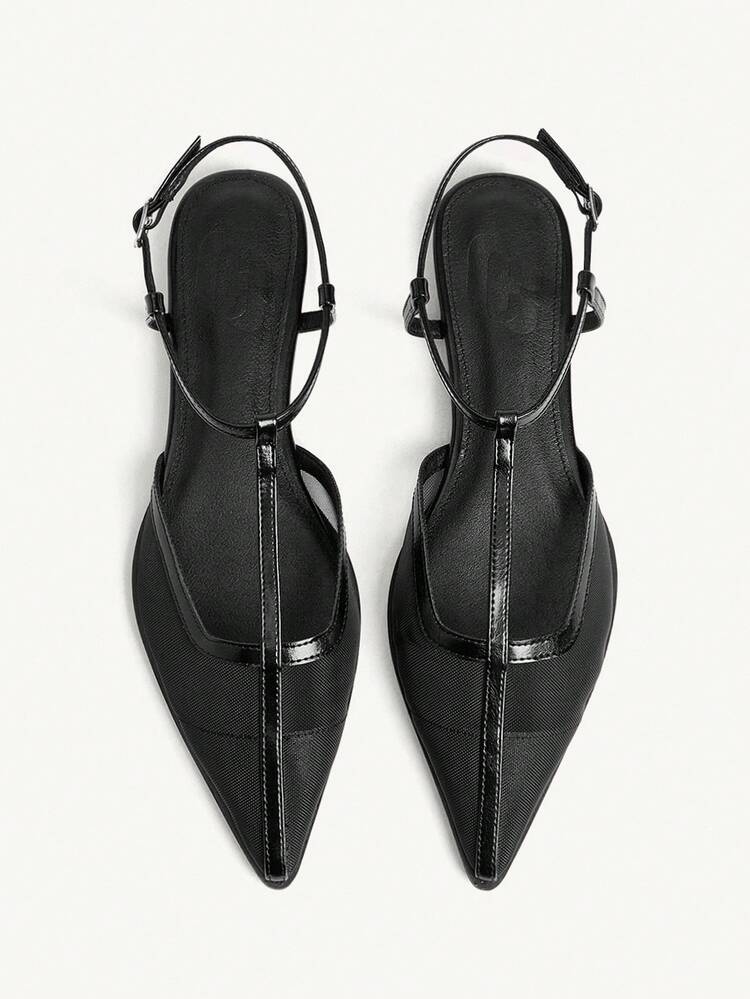 CUCCOO CHICEST 女性用 ブラックメッシュ ポインテッドトゥ フラットシューズ、エレガントなカジュアルロマンティックミニマリストファッション、仕事、デート、アフタヌーンティー、ハロウィン、バレンタインデーに適しています