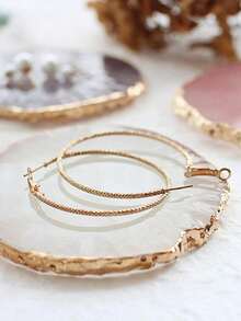 1pc Jewelry Display Tray With Metal Trim, ABS Jewelry Showcase Tray For Necklaces, Bracelets, Rings, Earrings Back To School