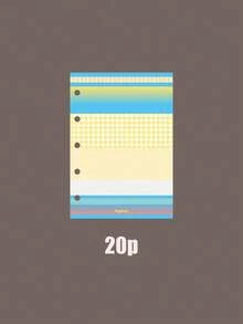 Joivida 20p Original Design Notebook Loose-Leaf Paper [Grid Inner Pages] - M5 Binder Punched Inner Pages, Colorful Notebook Refills - M5 inner sheet - View 12