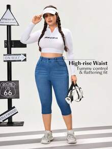 Flexra Quần dệt kim bó sát thời trang thường ngày đa năng cho nữ cỡ lớn đã giặt - Rửa trung bình - Xem 5