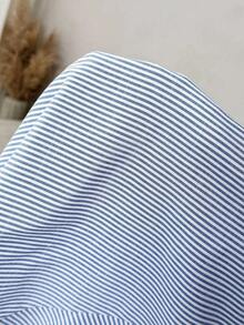 SHEIN 秋装，秋季服装，孕妇装秋冬装孕妇条纹长袖单排扣休闲百搭衬衫棉质孕妇衬衫 - 藍色 - 查看 5