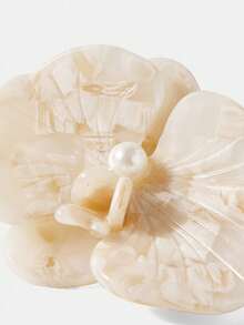 MOTF PREMIUM 1PC FAUX PEARL DECOR STEREO FLORAL HAIR CLIP