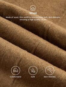 Briarwyn Einfarbiger Taillengürtel, eleganter Pendler-Mantel mit doppelseitiger Wolle, Langarm-Stil für Damen im Herbst und Winter, Lässig-Outfits für Damen, Business-Casual - Kastanienbraun - Übersicht 11